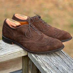 Alden Mocha Brown Suede Wingtip Balmoral Oxford model 904 - 11D